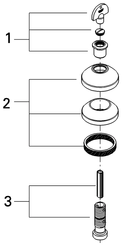 Grohe UP-Ventil Oberbau 19842 chrom Grohe UP-Ventil Oberbau 19842 chrom