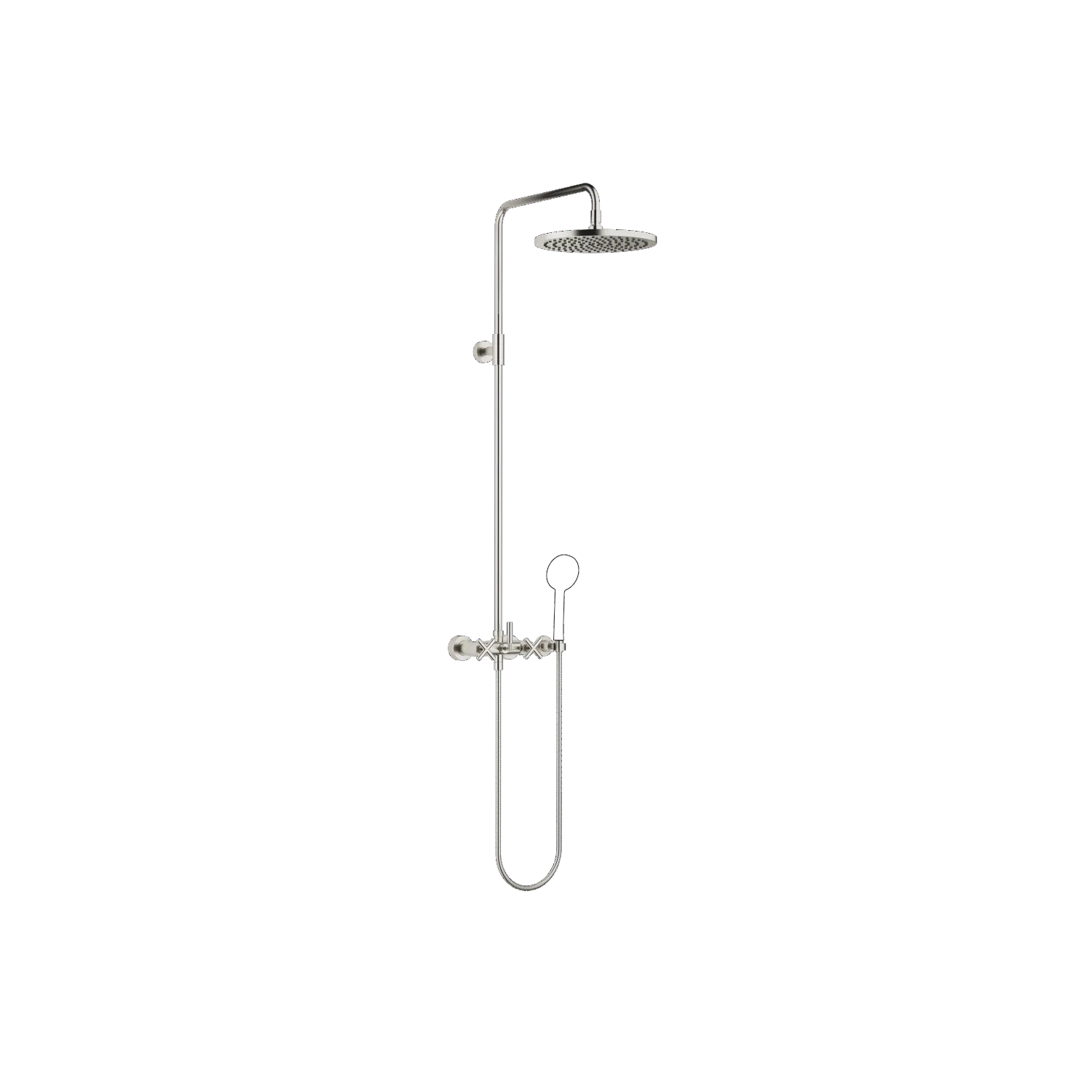 Dornbracht Tara Shower Pipe ohne Handbrause 300mm Platin gebürstet