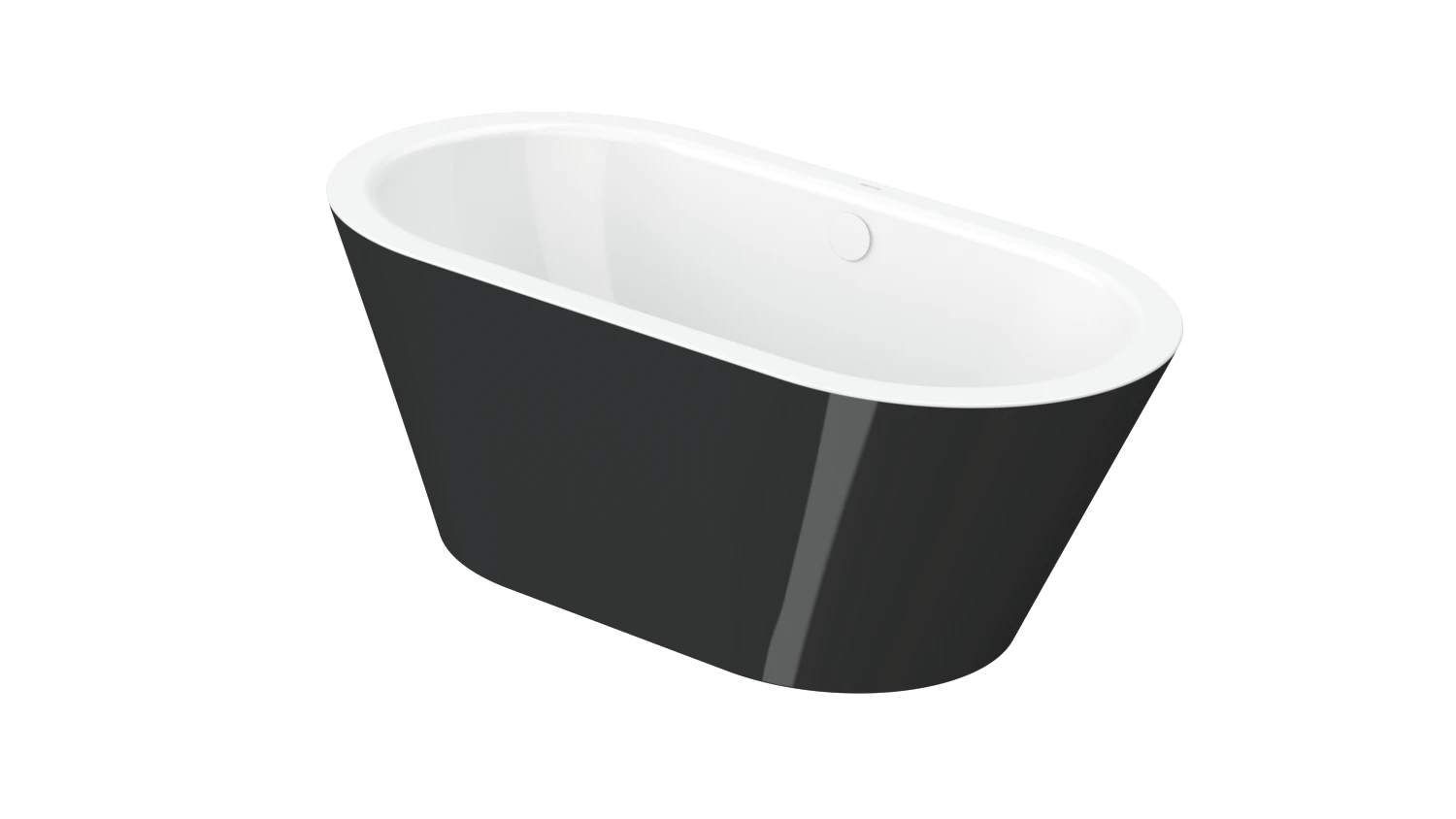 Bette oval Badewanne „BetteStarlet Oval Silhouette“ 150 × 80 cm in Schwarz (matt)