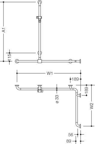 HEWI Haltegriff „Serie 801“ in / /