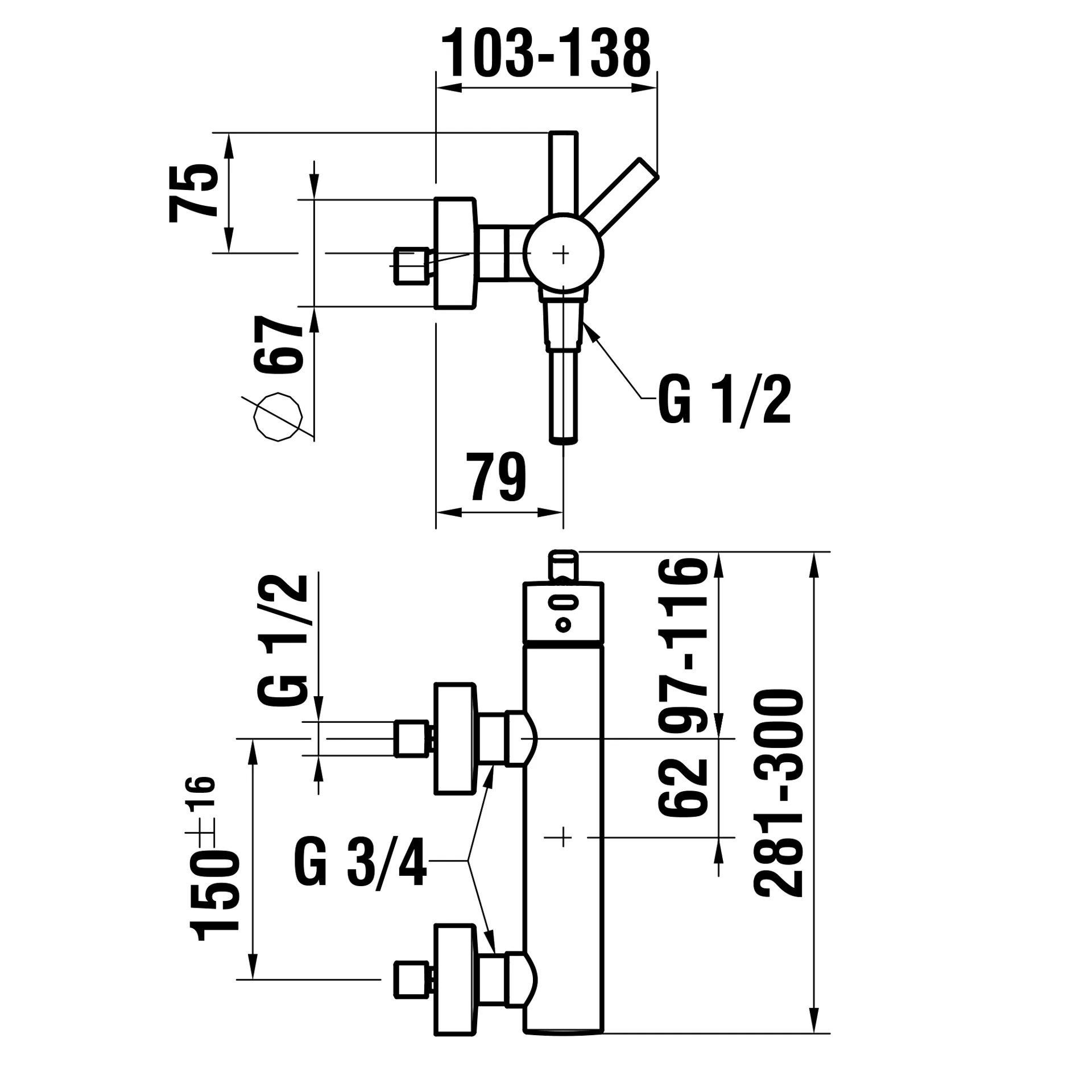 Laufen MEDA Einhebel-Brausemischer Aufputz mit Kunststoffschlauch 1500 mm und Handbrause MyTwin100 chrom Laufen MEDA Einhebel-Brausemischer Aufputz mit Kunststoffschlauch 1500 mm und Handbrause MyTwin100 chrom