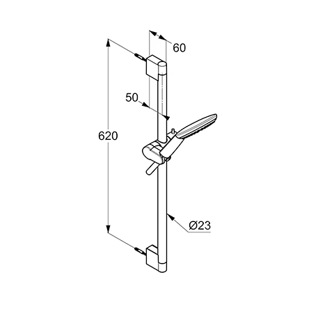 FRESHLINE Brause-Set 1S L=600mm chrom