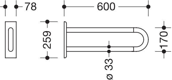 HEWI Wandgriff „Serie 801“