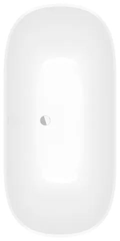 Villeroy & Boch Badewanne „Antheus“ freistehend oval 155 × 75 cm, Mittelablauf in Stone White / Colour On Demand