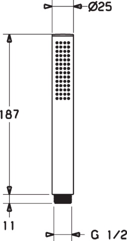 HA Handbrause HANSASTILO 5439 1-strahlig Chrom