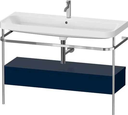 Duravit Waschtischunterschrank c-shaped Set mit Metallkonsole und Schubkasten „Happy D.2 Plus“ 117,5 × 85 × 49 cm Nachtblau Seidenmatt Duravit Waschtischunterschrank c-shaped Set mit Metallkonsole und Schubkasten „Happy D.2 Plus“ 117,5 × 85 × 49 cm Nachtblau Seidenmatt