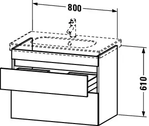 Duravit Waschtischunterschrank wandhängend „DuraStyle“ 80 × 61 × 45,3 cm