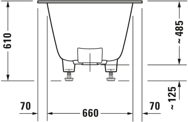 Duravit Whirlwanne „DuraSquare“ rechteck 180 × 80 cm