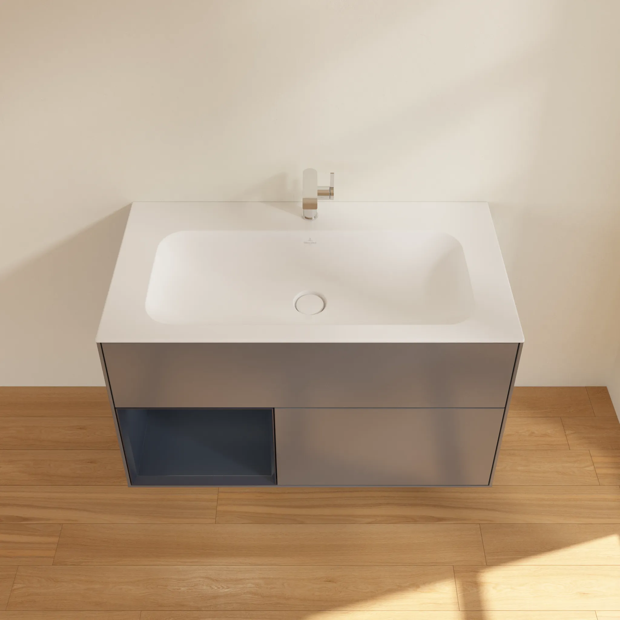 Villeroy & Boch Finion Waschbeckenunterschrank F03 996x591x498mm anthrazit/midnight blue