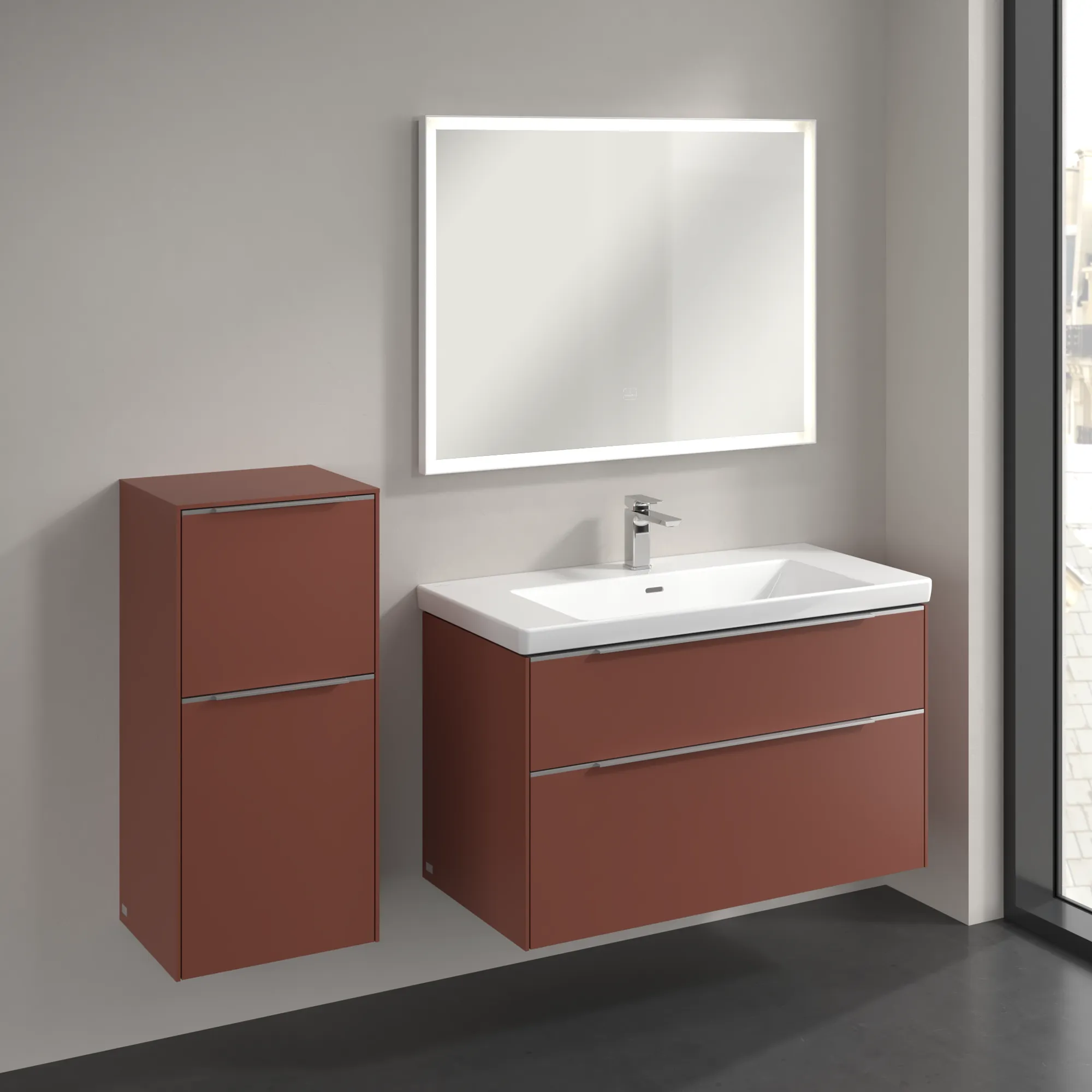Villeroy & Boch Subway 3.0 Seitenschrank C59400, 400x860x362mm, Wine Red Villeroy & Boch Subway 3.0 Seitenschrank C59400, 400x860x362mm, Wine Red