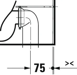 Stand-Tiefspül-WC „Qatego“ 39 × 40 × 60 cm in, mit Spülrand