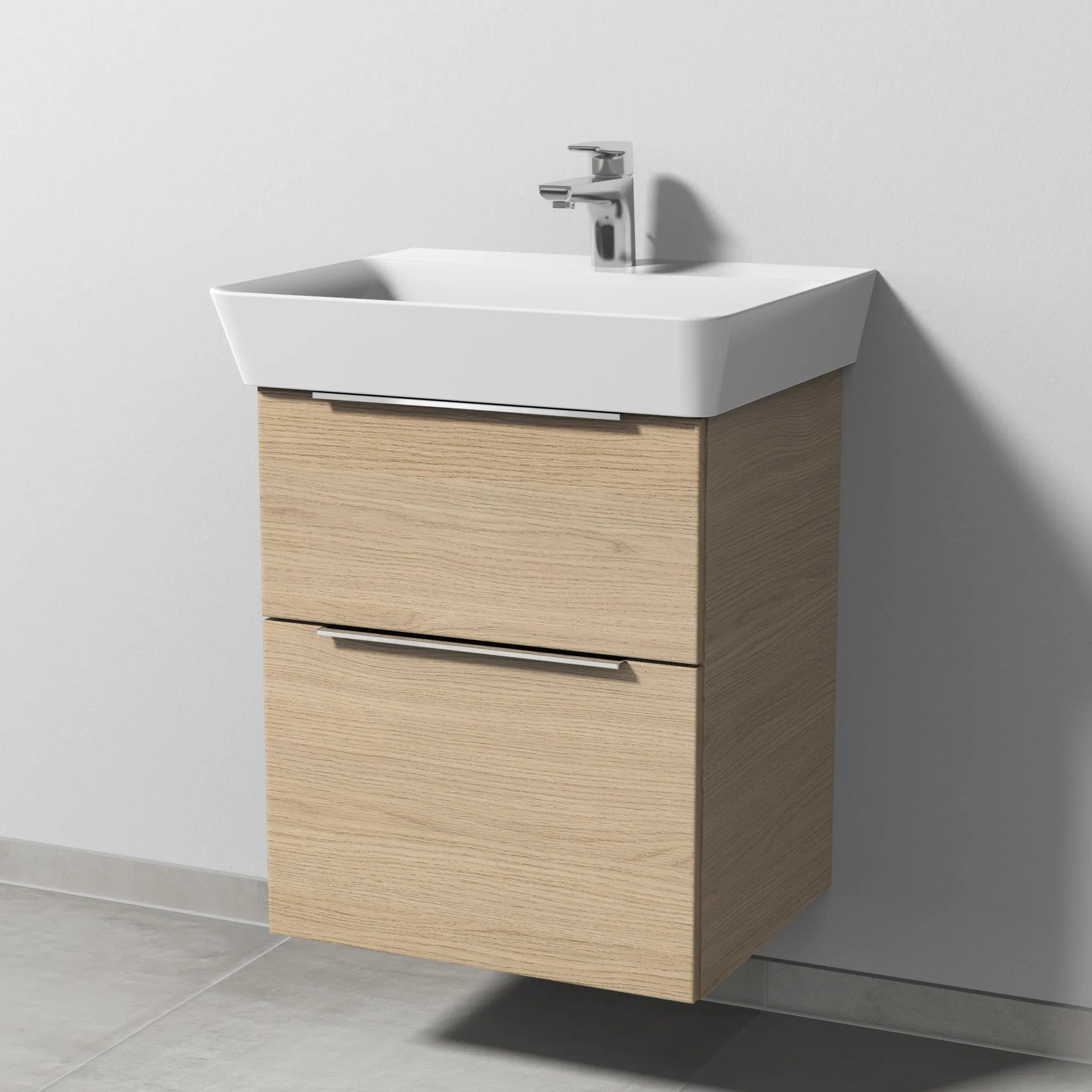 Waschtischunterbau mit Auszügen 3way (UM647) 582x480x402 Anthrazit-Matt