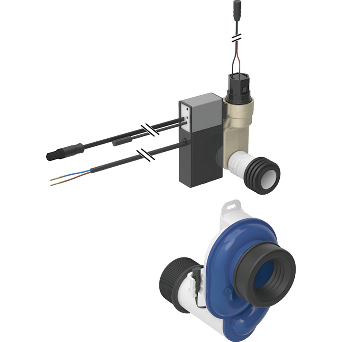 Urinalsteuerung mit elektronischer Spülauslösung, Netzbetrieb, Aufputz, verdeckt