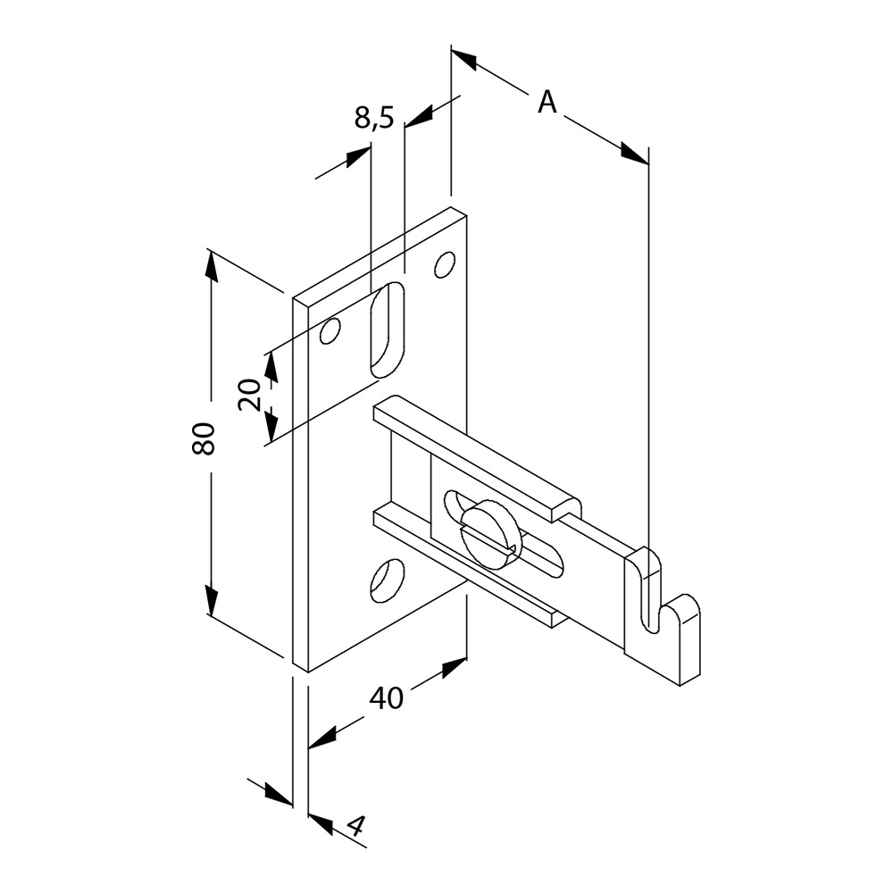 Zubehör Wandkonsole Antikalkbeschichtung 2 mit Schalldämmteil Länge60-80 Sonder-Lack