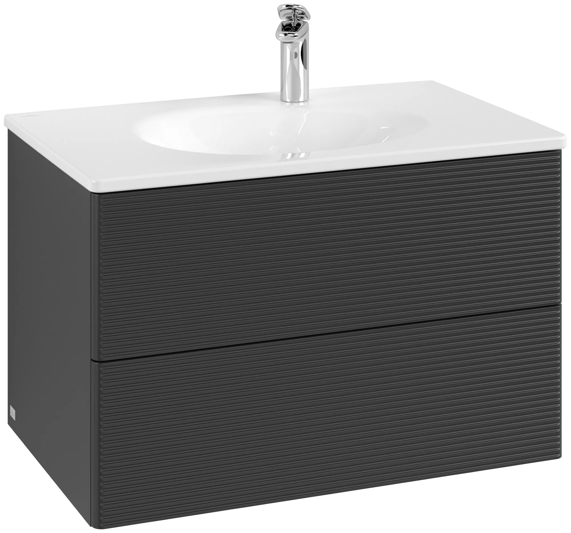 Villeroy & Boch Antao Waschbeckenunterschrank K04, 788x504x496mm, Black Matt Lacquer