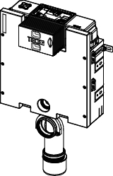 TECEbox WC-Modul mit Uni-Spülkasten und Fliesenträger-Front, Bauhöhe 820 mm