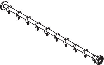 HEWI Duschvorhangstange „System 900“ 7 × 100 cm