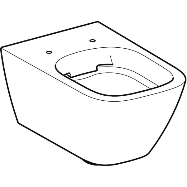 Wand-Tiefspül-WC „Smyle Square“ geschlossene Form 35 × 33 × 54 cm ohne Spülrand