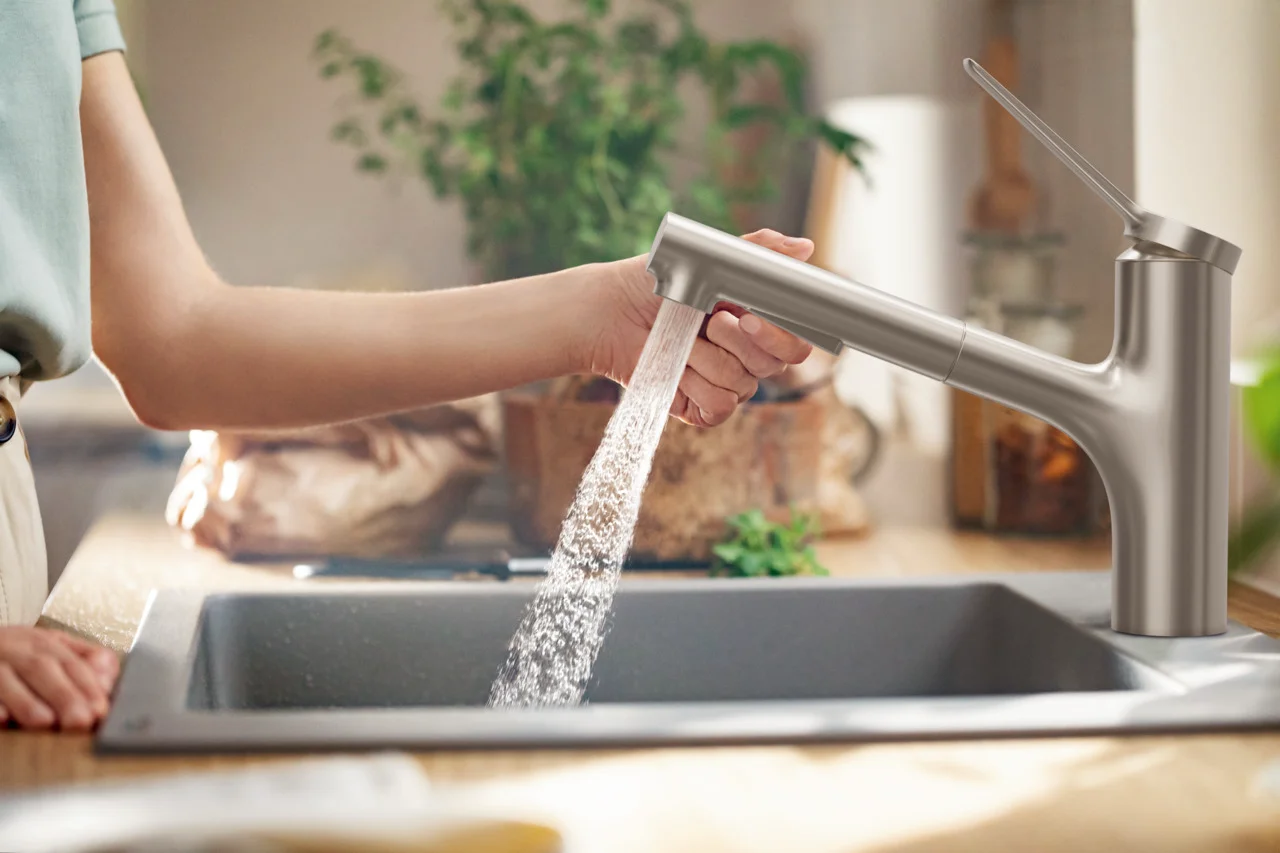 Hansgrohe Einbauspüle S51, Serie S510-F450, Betongrau, 540 x 490 mm, Beckentiefe 190 mm Hansgrohe Einbauspüle S51, Serie S510-F450, Betongrau, 540 x 490 mm, Beckentiefe 190 mm