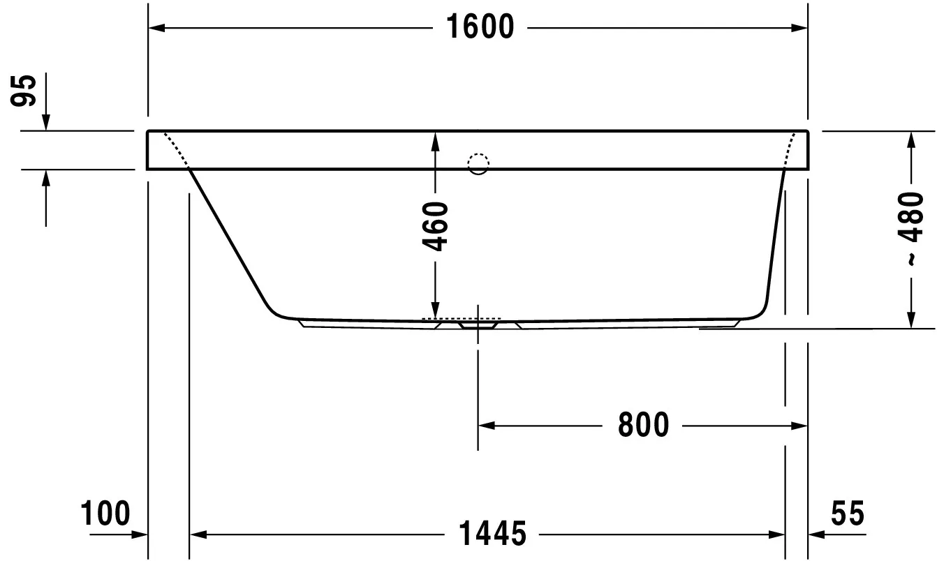 Duravit Badewanne „Happy D.2“ rechteck 1600 × 700 mm in Weiß Duravit Badewanne „Happy D.2“ rechteck 1600 × 700 mm in Weiß