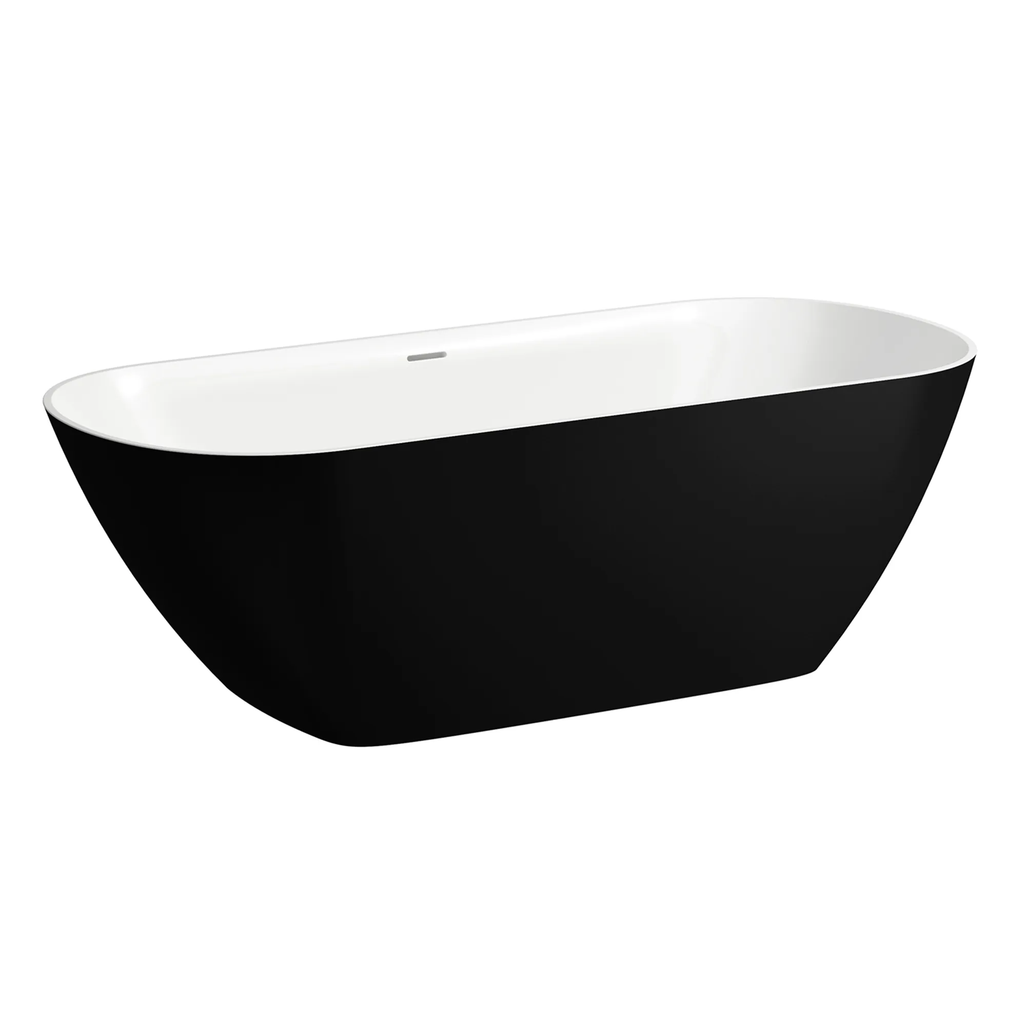 Laufen Badewanne „LUA“ freistehend 170 × 75 cm in Schwarz (matt) / Weiß Laufen Badewanne „LUA“ freistehend 170 × 75 cm in Schwarz (matt) / Weiß