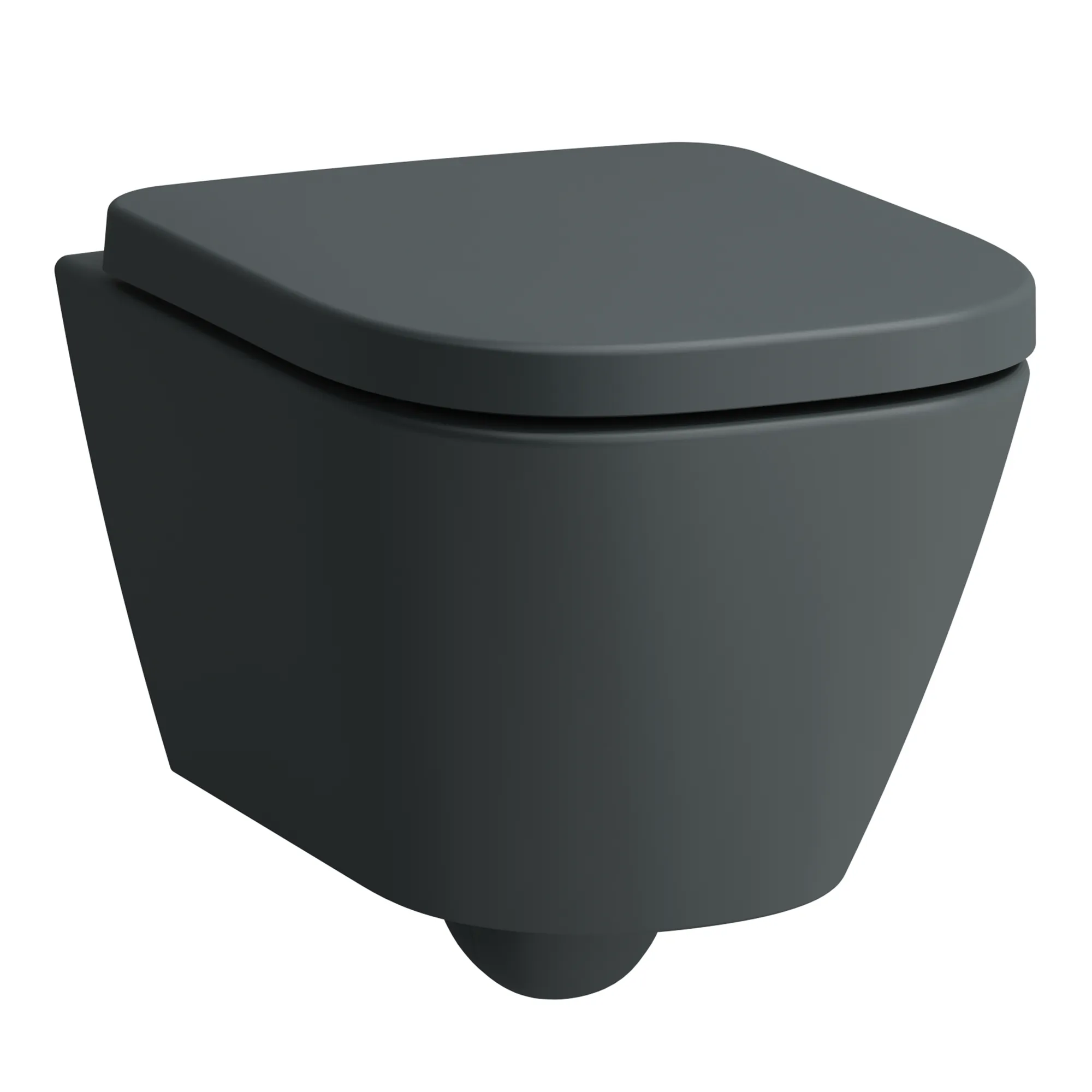 Laufen Wand-Tiefspül-WC Silent Flush „Meda“ 360 × 355 × 490 mm in Graphit (matt), ohne Spülrand