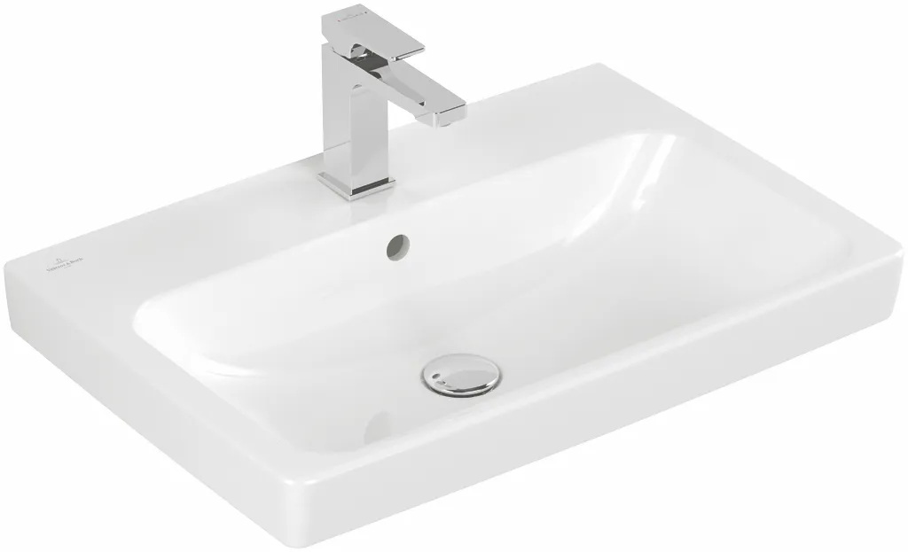 Villeroy & Boch Waschbecken „Architectura“ 650 × 445 × 165 mm, ohne Hahnlochbohrung in Weiß Alpin Villeroy & Boch Waschbecken „Architectura“ 650 × 445 × 165 mm, ohne Hahnlochbohrung in Weiß Alpin
