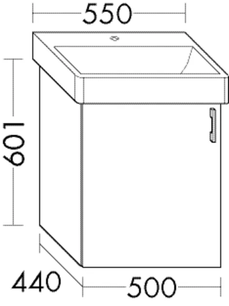 Waschtischunterschrank Sys30 PG1 Aqua von burgbad – 440 mm tief, 500 mm breit, 601 mm hoch, 1 Tür Waschtischunterschrank Sys30 PG1 Aqua von burgbad – 440 mm tief, 500 mm breit, 601 mm hoch, 1 Tür