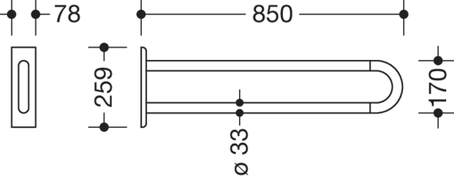 HEWI Wandgriff „Serie 801“