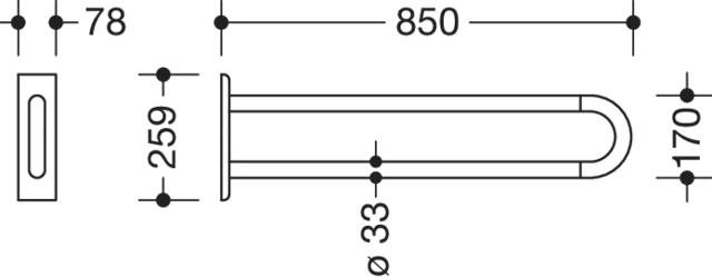 HEWI Wandgriff „Serie 801“ HEWI Wandgriff „Serie 801“