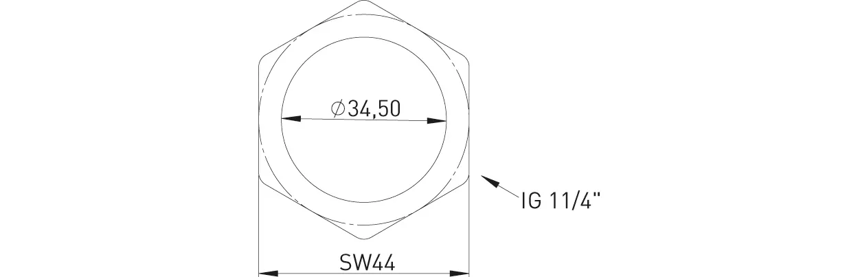 Stedo Überwurfmutter verchromt 1 1/4″ mit Schlüsselfläche Stedo Überwurfmutter verchromt 1 1/4″ mit Schlüsselfläche