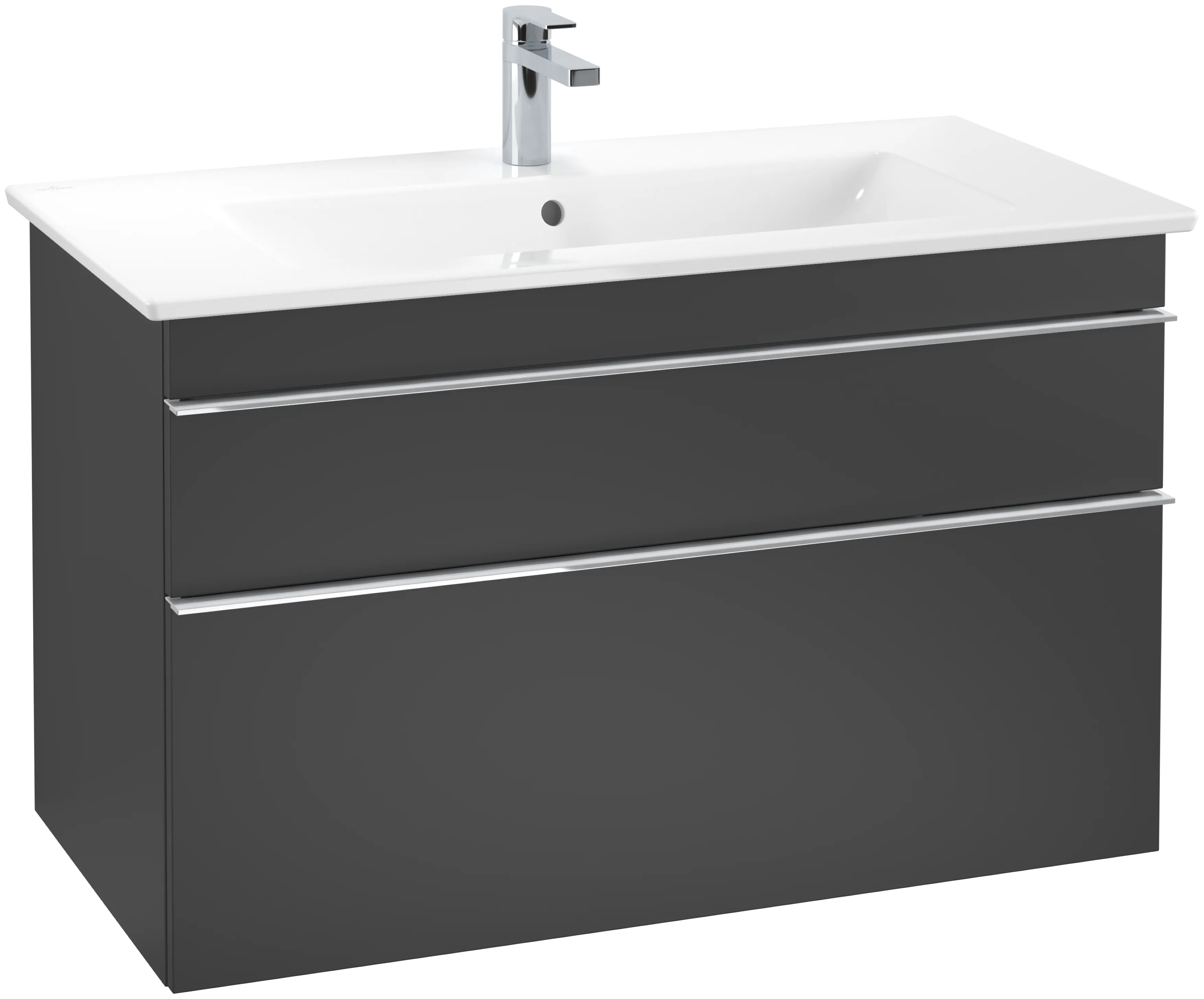 Villeroy & Boch Waschtischunterschrank „Venticello“ für Schrankwaschtisch 953 × 590 × 502 mm Volcano Black, für Becken mittig Villeroy & Boch Waschtischunterschrank „Venticello“ für Schrankwaschtisch 953 × 590 × 502 mm Volcano Black, für Becken mittig