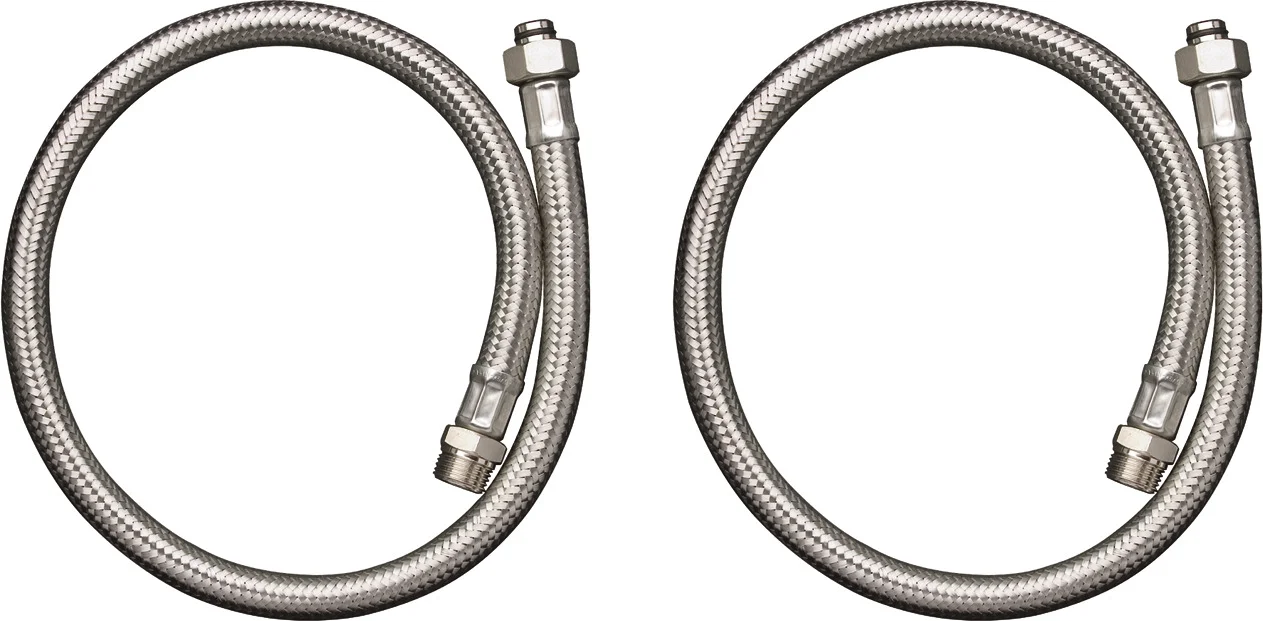 Hansgrohe Anschlussschlauch-Set für 2-Loch-Wannenrandarmatur mit Thermostat - hochwertige Verbindungstechnik für präzise Wassertemperaturregelung Hansgrohe Anschlussschlauch-Set für 2-Loch-Wannenrandarmatur mit Thermostat - hochwertige Verbindungstechnik für präzise Wassertemperaturregelung