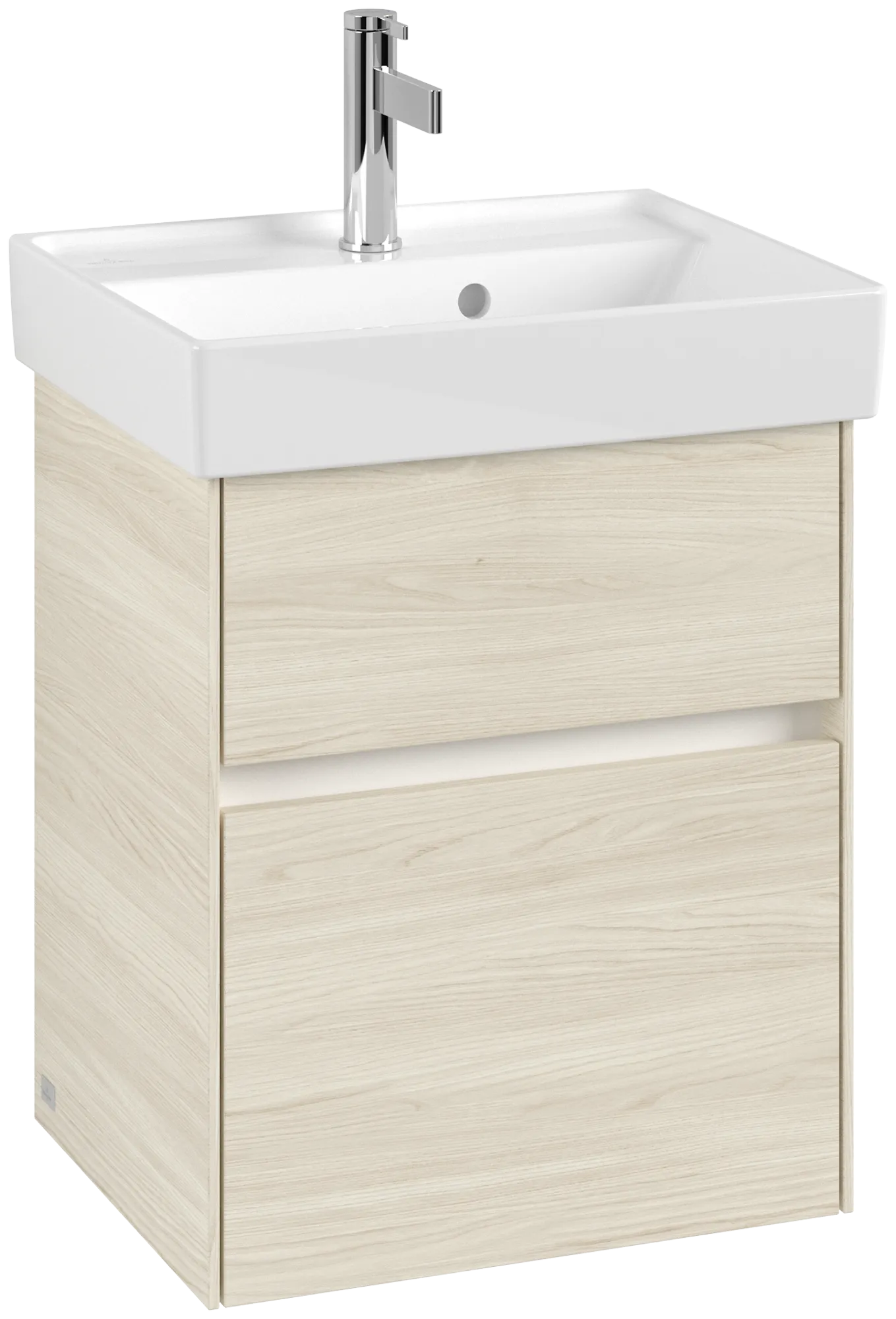 Villeroy & Boch Waschtischunterschrank „Collaro“ 460 × 546 × 374 mm White Oak, für Becken mittig, ohne Beleuchtung Becken: mittig / Beleuchtung: ohne Beleuchtung / Front- & Korpusfarbe: White Oak / Modell: C00600 / Schubladen: 2 Villeroy & Boch Waschtischunterschrank „Collaro“ 460 × 546 × 374 mm White Oak, für Becken mittig, ohne Beleuchtung Becken: mittig / Beleuchtung: ohne Beleuchtung / Front- & Korpusfarbe: White Oak / Modell: C00600 / Schubladen: 2