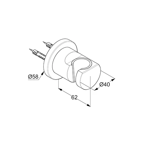 Kludi NOVA FONTE Wandhalter PURISTIC chrom