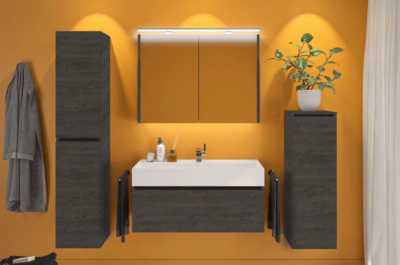 repaBAD Seitenschrank „Base“ 350 × 1060 × 350 mm in Eiche Classic repaBAD Seitenschrank „Base“ 350 × 1060 × 350 mm in Eiche Classic