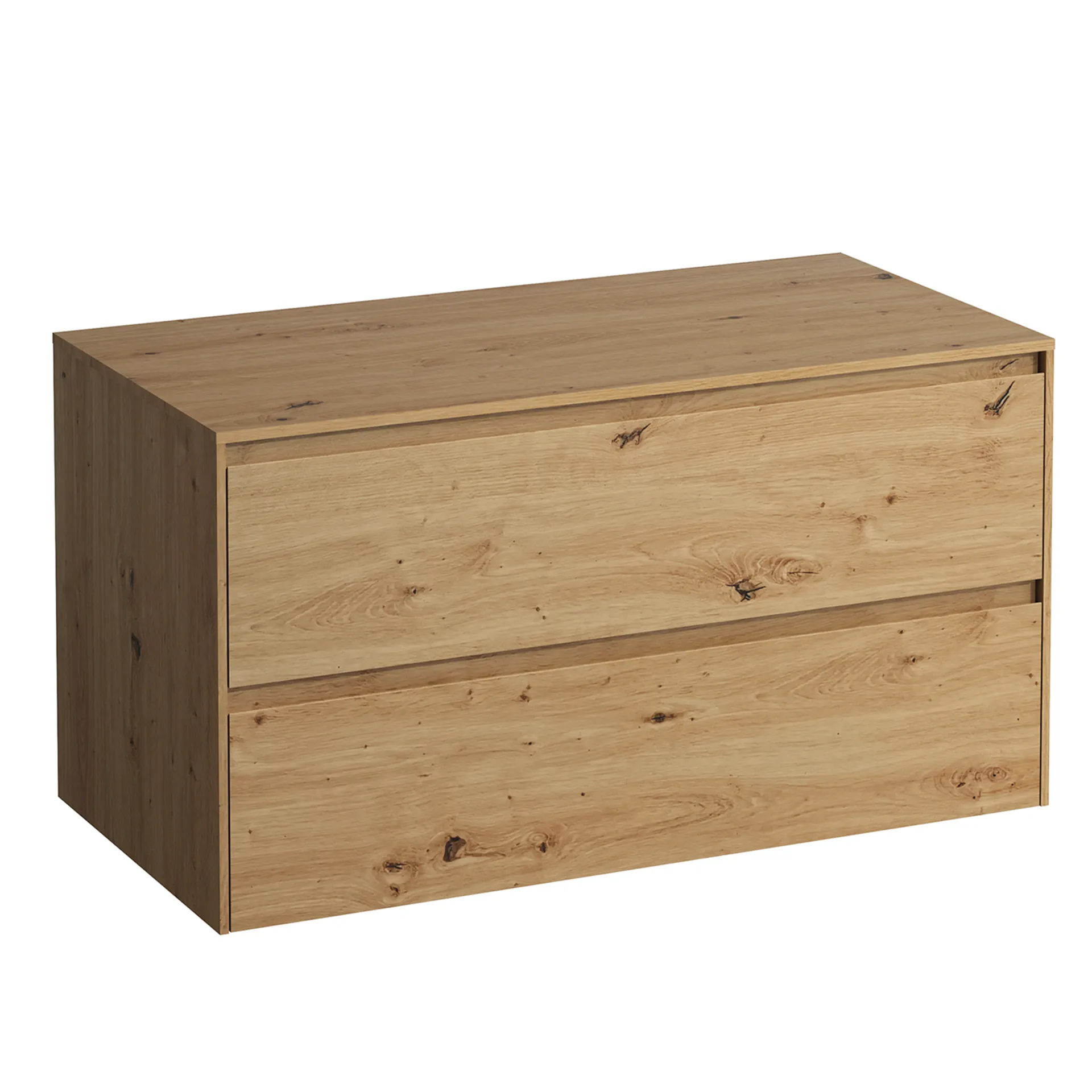 Laufen Waschtischunterbau+Waschtischplatte (Schubladenelement) LANI 493x985x527 ohne Ausschnitt Abdeckplatte 12 mm, mit 2 Schubladen integrierter Griffleiste Vollauszug und Soft-Close wildeiche Laufen Waschtischunterbau+Waschtischplatte (Schubladenelement) LANI 493x985x527 ohne Ausschnitt Abdeckplatte 12 mm, mit 2 Schubladen integrierter Griffleiste Vollauszug und Soft-Close wildeiche