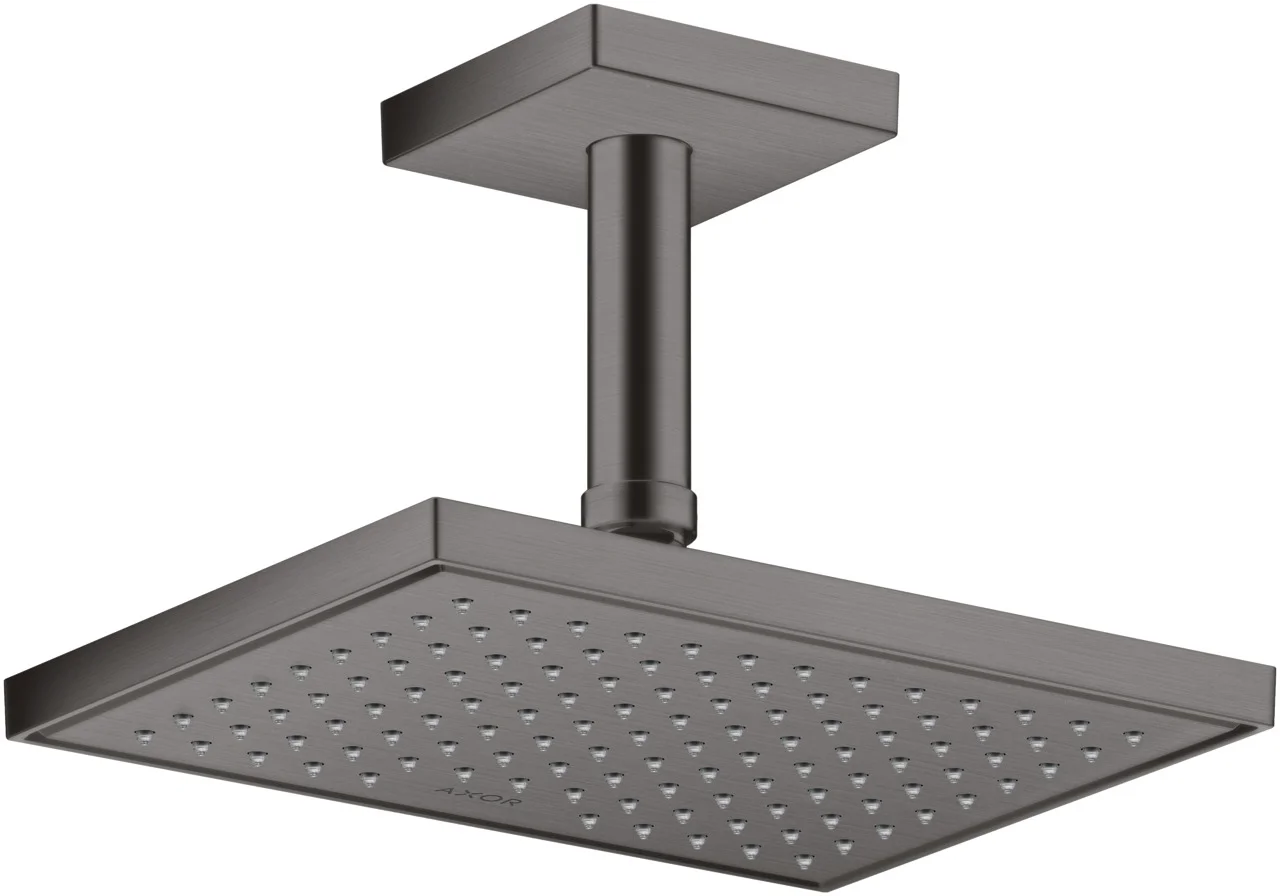 Hansgrohe AXOR ShowerSolutions Kopfbrause 1jet EcoSmart+ Brushed Black Chrome, 245 x 185 mm, winkelverstellbar, für Durchlauferhitzer geeignet Hansgrohe AXOR ShowerSolutions Kopfbrause 1jet EcoSmart+ Brushed Black Chrome, 245 x 185 mm, winkelverstellbar, für Durchlauferhitzer geeignet