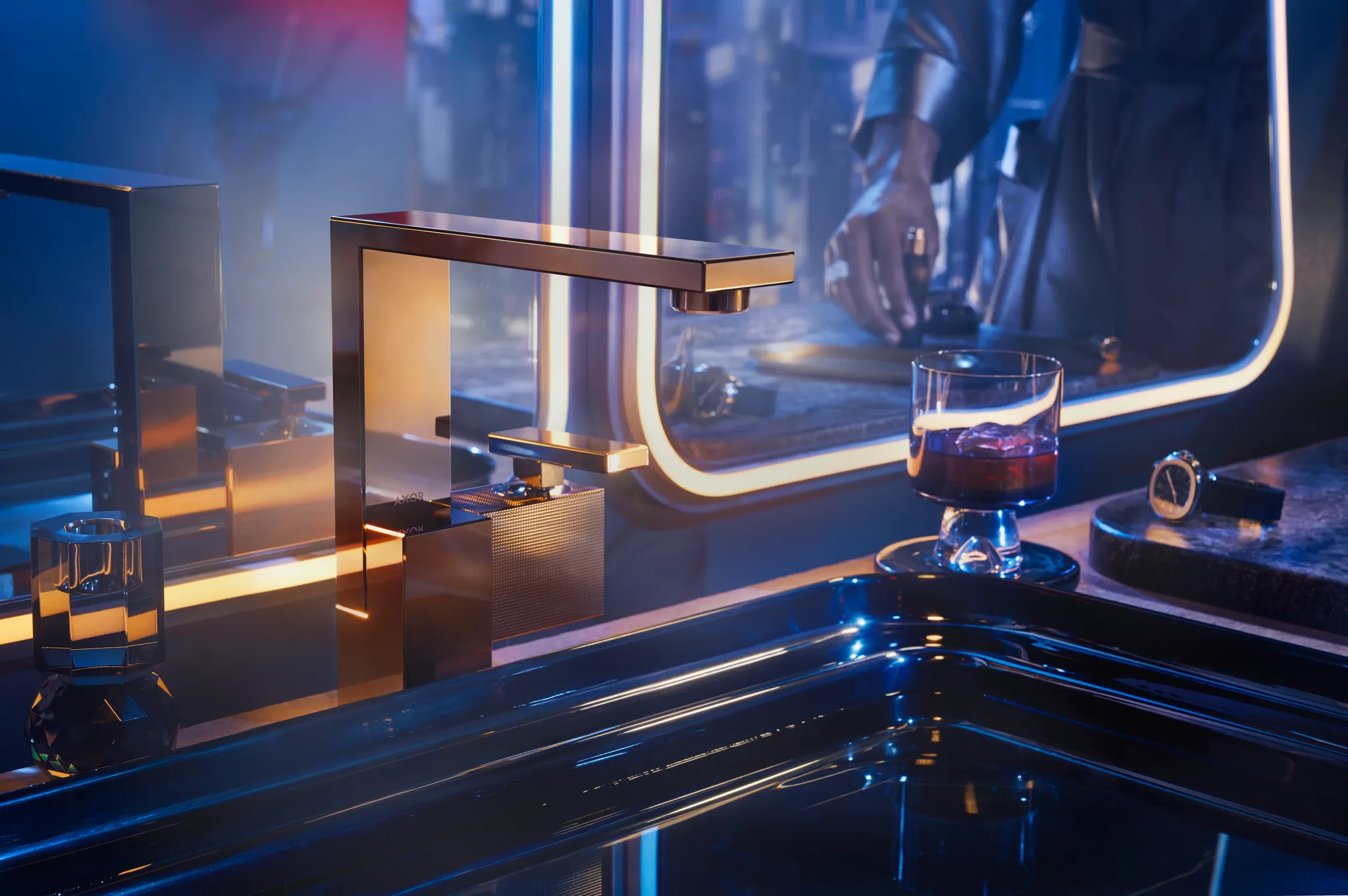 Waschtischmischer 190 Axor Edge Diamantschliff chrom Waschtischmischer 190 Axor Edge Diamantschliff chrom