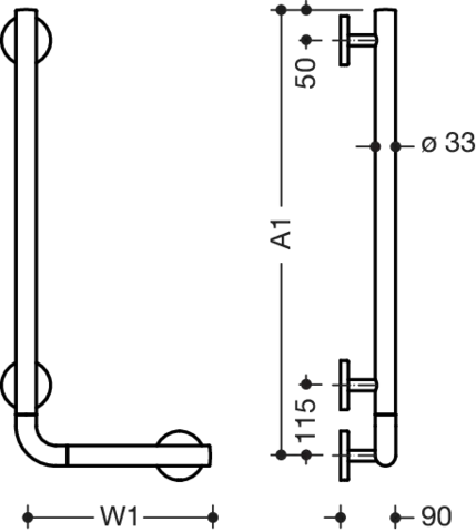 HEWI Haltegriff „System 800K“ HEWI Haltegriff „System 800K“