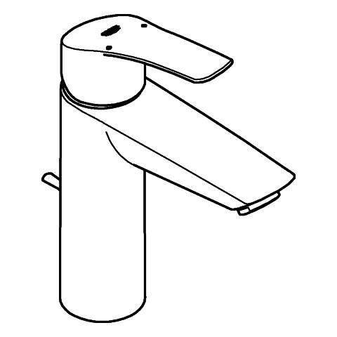 Einhand-Waschtischbatterie Eurosmart 23322_3, M-Size, Einlochmontage, Temperaturbegrenzer, Zugstangen-Ablaufgarnitur, chrom Einhand-Waschtischbatterie Eurosmart 23322_3, M-Size, Einlochmontage, Temperaturbegrenzer, Zugstangen-Ablaufgarnitur, chrom
