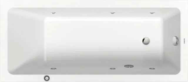Duravit Whirlwanne „No.1“ rechteck 1600 × 700 mm, Fußablauf mit Jet Project, in Weiß Duravit Whirlwanne „No.1“ rechteck 1600 × 700 mm, Fußablauf mit Jet Project, in Weiß