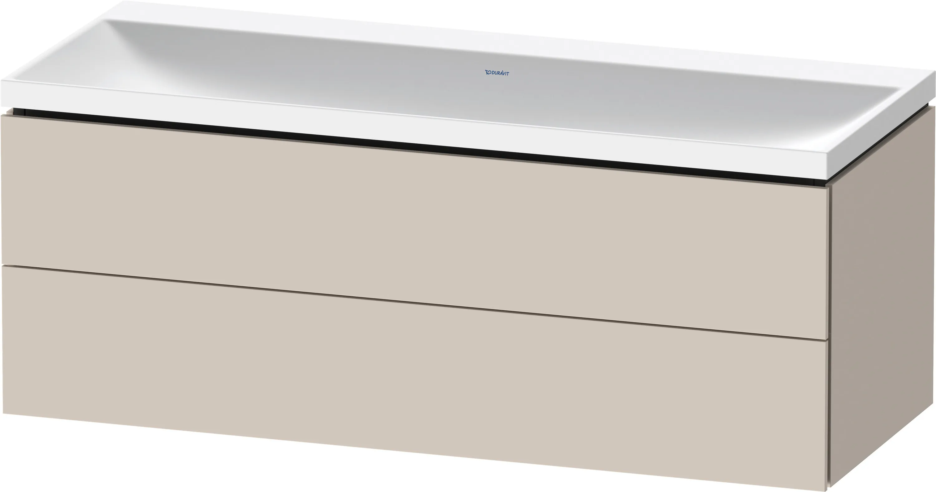 Duravit Möbelset c-shaped Set wandhängend wandhängend „L-Cube“ 120 × 48 × 48 cm Taupe Matt