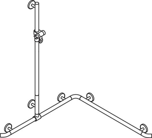 HEWI Haltegriff „System 800K“ in Anthrazitgrau HEWI Haltegriff „System 800K“ in Anthrazitgrau