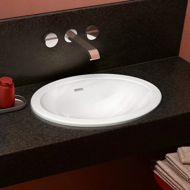 Villeroy & Boch Einbauwaschbecken Loop & Friends, oval, weiß Alpin, 505 x 360 x 185 mm, TitanCeram, mit Überlauf Villeroy & Boch Einbauwaschbecken Loop & Friends, oval, weiß Alpin, 505 x 360 x 185 mm, TitanCeram, mit Überlauf