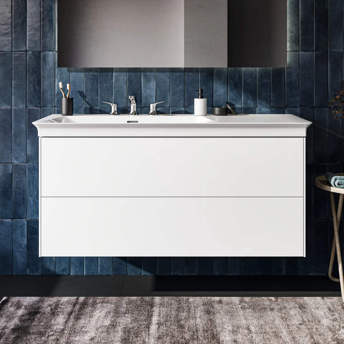 Ideal Standard Waschtischunterschrank „Conca“ 120 × 54,8 × 50,5 cm Weiß matt lackiert
