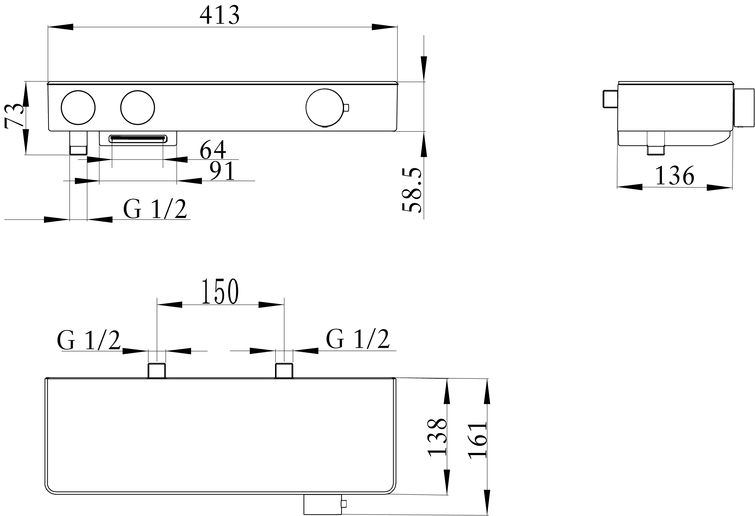 Villeroy & Boch Badewannenthermostat Infinity Showers, eckig, Chrom, 150 x 210 x 495 mm Villeroy & Boch Badewannenthermostat Infinity Showers, eckig, Chrom, 150 x 210 x 495 mm