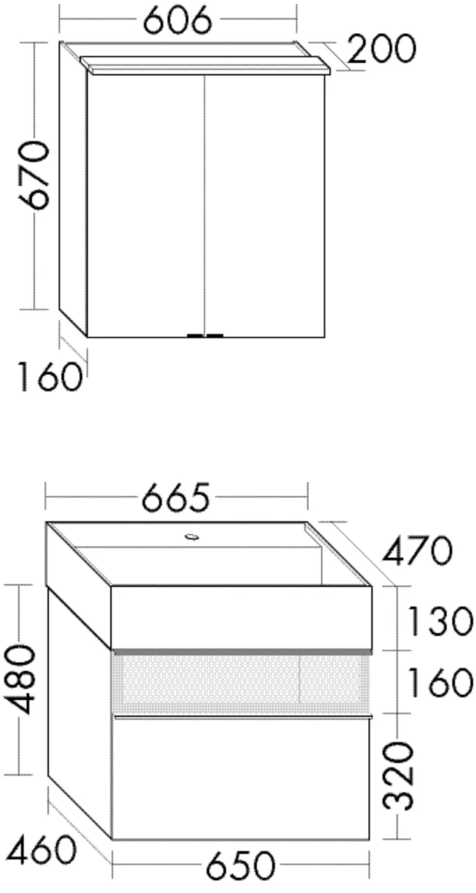 burgbad Yumo SFLA067 Badmöbelset Spiegelschrank mit Mineralguss-Waschtisch burgbad Yumo SFLA067 Badmöbelset Spiegelschrank mit Mineralguss-Waschtisch