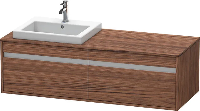Duravit Waschtischunterschrank wandhängend „Ketho“ 140 × 42,6 × 55 cm Nussbaum Dunkel Duravit Waschtischunterschrank wandhängend „Ketho“ 140 × 42,6 × 55 cm Nussbaum Dunkel
