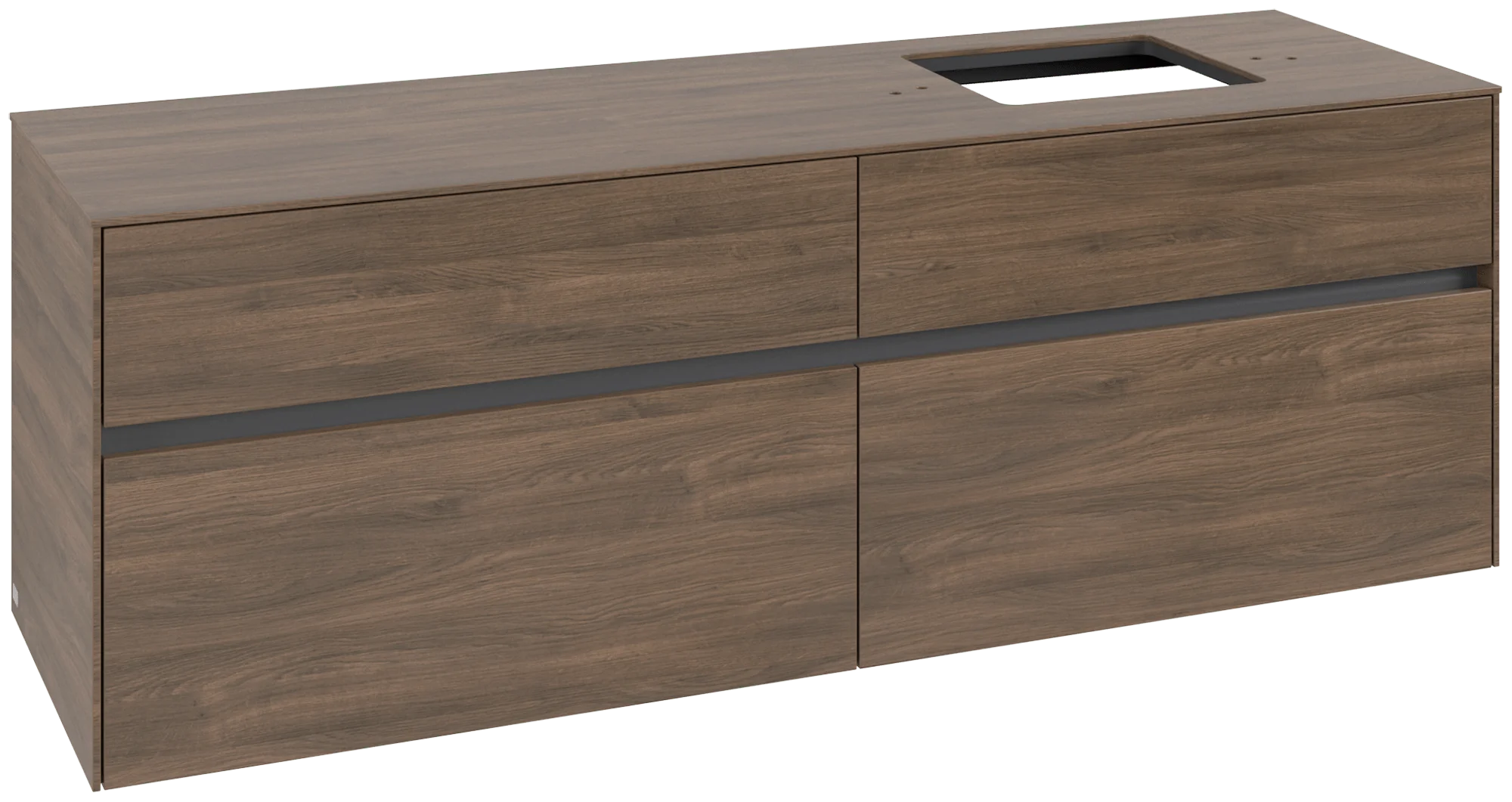 Villeroy & Boch Waschbeckenunterschrank Collaro Arizona Oak, 1600x548x500 mm, Eckig mit SoftClosing, 4 Auszüge